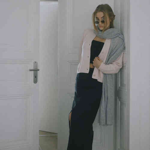 Loose fit cashmere cardigan