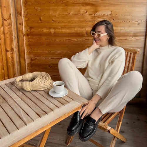 Organic cashmere joggers