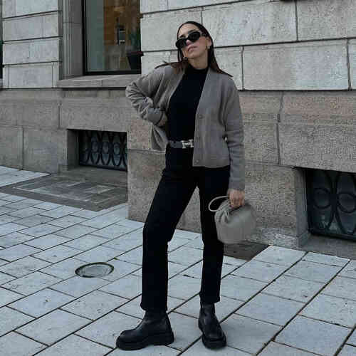 Loose fit cashmere cardigan