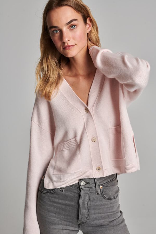 Loose fit cashmere cardigan