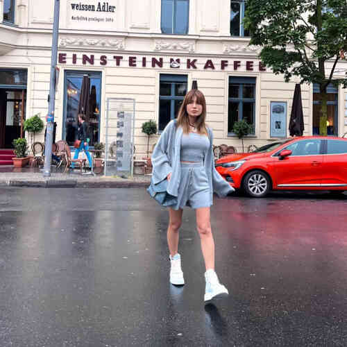 Short en maille fine en cachemire