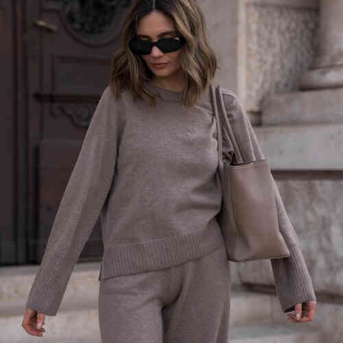 Casual organic cashmere sweater