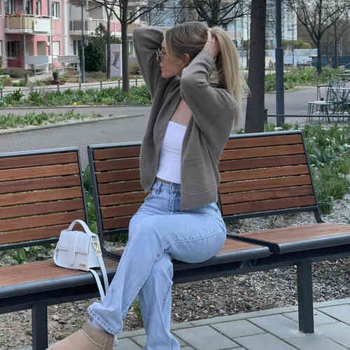 Loose fit cashmere cardigan