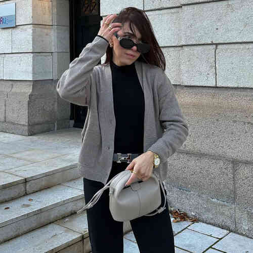 Loose fit cashmere cardigan