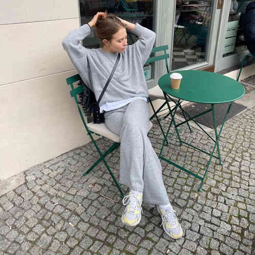 Oversized organic cashmere sweater