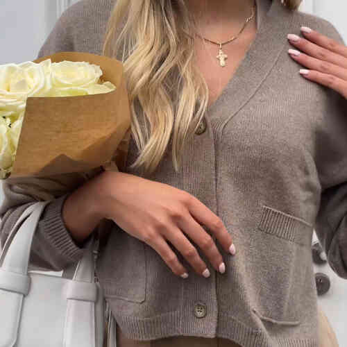 Cardigan ample en cachemire biologique