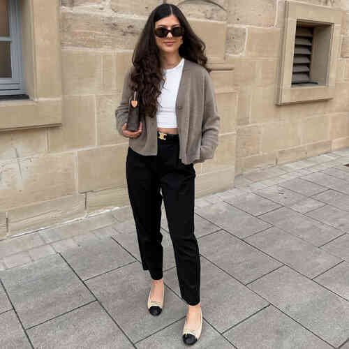 Loose fit cashmere cardigan