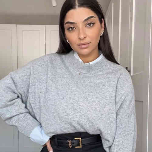Oversized organic cashmere sweater